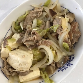 豚こまで簡単 肉豆腐